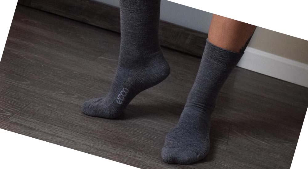 Women's Ecco Dress Short-Crew Socks Grey | USA 423YXF